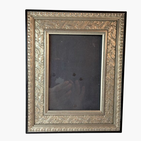 Vintage Ornate Silver Oak Leaf Picture Frame Wall Mount 5 x 7 photo - Picture 1 of 6
